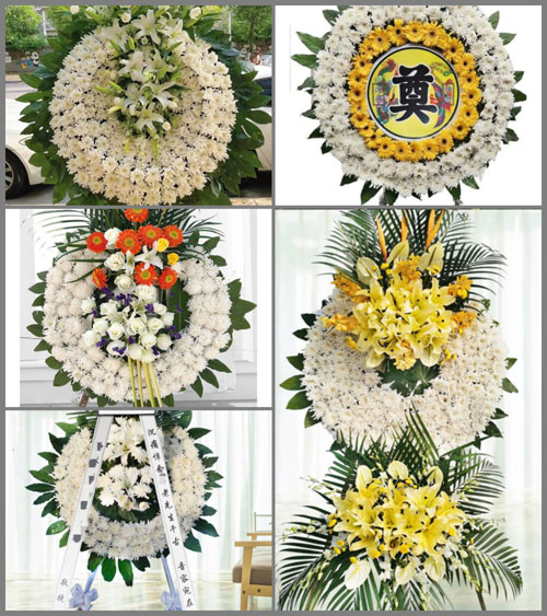 山东青岛胶州市北关街道西松园村花圈速递